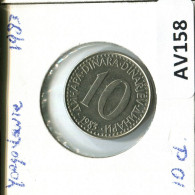 10 DINARA 1983 JUGOSLAWIEN YUGOSLAVIA Münze #AV158.D.A - Jugoslavia