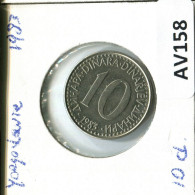 10 DINARA 1983 JUGOSLAWIEN YUGOSLAVIA Münze #AV158.D.A - Jugoslawien