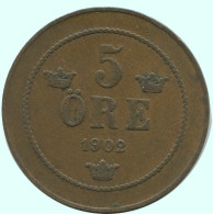 5 ORE 1902 SUÈDE SWEDEN Pièce #AC672.2.F.A - Sweden