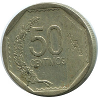 50 CENTIMOS 2001 PERU Coin #AH456.5.U.A - Perú