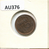 5 CENTS 1995 NIEDERLANDE NETHERLANDS Münze #AU376.D.A - 1980-2001 : Beatrix