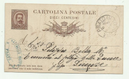 CARTOLINA POSTALE 10 CENTESIMI  PRATO 1880   - FP - Neufs