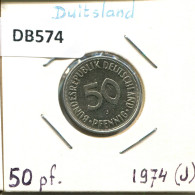50 PFENNIG 1974 J WEST & UNIFIED GERMANY Coin #DB574.U.A - 50 Pfennig