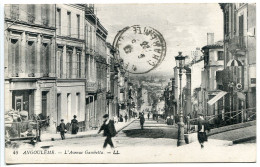 Voyagé 1923 * ANGOULÊME L'Avenue Gambetta ( Animée ) LL Editeur - Angouleme