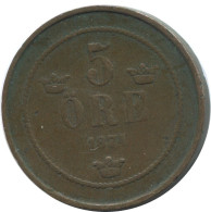 5 ORE 1874 SUECIA SWEDEN Moneda #AC573.2.E.A - Suède