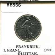 1 FRANC 1992 FRANKREICH FRANCE Französisch Münze #BB566.D.A - 1 Franc