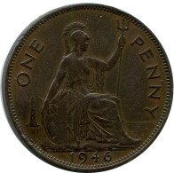 PENNY 1946 UK GRANDE-BRETAGNE GREAT BRITAIN Pièce #AZ626.F.A - D. 1 Penny