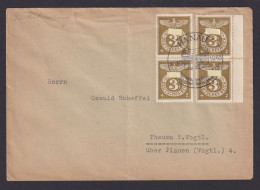 Hanau Deutsches Reich Brief Theuma Vogtland Sachsen MEF 830 Reichsadler Ziffer - Storia Postale