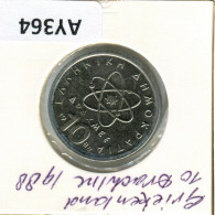 10 DRACHMES 1988 GRECIA GREECE Moneda #AY364.E.A - Grèce