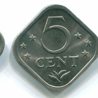 5 CENTS 1975 NIEDERLÄNDISCHE ANTILLEN Nickel Koloniale Münze #S12237.D.A - Niederländische Antillen