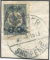 Albanien, 1913, 8, Briefstück - Albanien