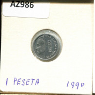 1 PESETA 1990 SPANIEN SPAIN Münze #AZ986.D.A - 1 Peseta