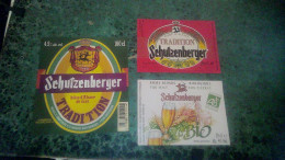 Alsace Brasserie De Schutzenberger  Lot X 3 Anciennes étiquettes De Bière  Tradition Et Bio - Birra