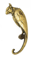 Bronz Papagáj óraalkatrész / óradísz, Jelzés Nélkül, Kopással, H: 18 Cm - Autres & Non Classés