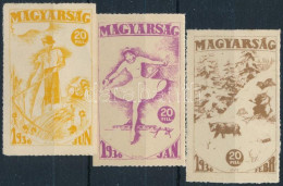 1936 "Magyarság" Havilap 3 Db Előfizetési Bélyeg Karton - Unclassified