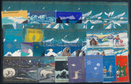Dánia - Grönland 1974-1989 Karácsony 16 Klf Levélzáró Tépésvariáció Stecklapon - Non Classés