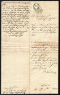 1870-73 15kr CM Illetékbélyeg Okmányon Waidhofen. / 15 Kr Convention Munze Fiscal, On Document 2 Db - Non Classés