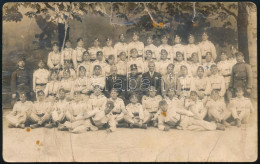 1937 Székesfehérvár, Levente Oktatói Tanfolyam Csoportképe, A Hátoldalon Feliratozott Fotólap, Sérült, Viseltes állapotb - Other & Unclassified