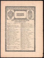 1914 Streffleurs Militärblatt Nr. 32, Bécs, 1914. Okt. 17., Német Nyelvű I. Világháborús Osztrák-magyar Katonai Kiadvány - Altri & Non Classificati