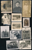 Cca 1920-1945 11 Db Kis Méretű Katonai Fotó A Horthy-korszakból, Közte ágyú Fotója, Vegyes Méretben és állapotban - Altri & Non Classificati
