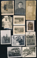 Cca 1920-1945 11 Db Kis Méretű Katonai Fotó A Horthy-korszakból, Közte ágyú Fotója, Vegyes Méretben és állapotban - Other & Unclassified