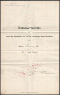 1911 Az S.M.S. Dalmat Kimutatása Az 1908 Decemberében Fedélzetre Lépett Személyekről. A Parancsnok Aláírásával és A Hajó - Sonstige & Ohne Zuordnung
