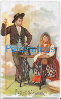 228998 PUBLICITY COMMERCIAL THE SINGER MANUFACTURING PORTUGAL VIANNA WOMAN SEWING AND MAN POSTAL POSTCARD - Pubblicitari