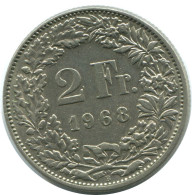 2 FRANC 1968 B SWITZERLAND Coin HELVETIA #AD995.2.U.A - Andere & Zonder Classificatie