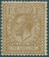 Great Britain 1924 SG429 1s. Bistre-brown KGV MLH (amd) - Unclassified