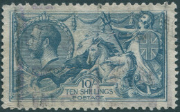 Great Britain 1918 SG417 10s. Dull Grey-blue KGV FU (amd) - Unclassified