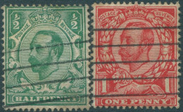 Great Britain 1912 SG340-341 KGV Set Of 2 #5 FU (amd) - Unclassified