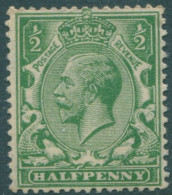 Great Britain 1924 SG418a ½d Green KGV Wmk Sideways MNH (amd) - Unclassified