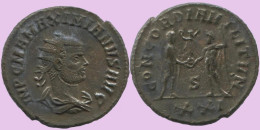 MAXIMIANUS ANTONINIANUS Cyzicus (S / XXI) AD293 CONCORDIA MILI TVM #ANT1902.48.D.A - The Tetrarchy (284 AD To 307 AD)