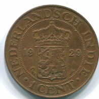 1 CENT 1929 INDIAS ORIENTALES DE LOS PAÍSES BAJOS INDONESIA Copper #S10108.E.A - Indes Néerlandaises