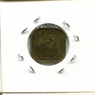 5 CENTS 1971 CEYLON Münze #AS194.D.A - Otros – Asia