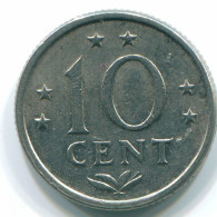 10 CENTS 1971 ANTILLES NÉERLANDAISES Nickel Colonial Pièce #S13398.F.A - Nederlandse Antillen