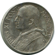 5 LIRE 1930 VATICAN Coin Pius XI (1922-1939) Silver #AH332.16.U.A - Vatican