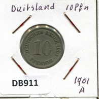 10 PFENNIG 1901 A ALLEMAGNE Pièce GERMANY #DB911.F.A - 10 Pfennig