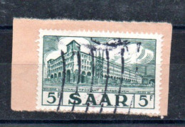 SARRE - SAAR - 1952 - SAARBRUCK - POSTE CENTRALE - CENTRAL POST OFFICE - Used - Oblitéré - Sur Fragment - Unstucked - 5 - Gebruikt