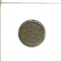 2$50 ESCUDOS 1968 PORTUGAL Münze #AT348.D.A - Portogallo