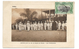 !!! CONGO, CPA DE 1910 À DESTINATION D'ETERBEEK (BELGIQUE), ARRIVÉE DU COMTE DE TURIN - CÉRÉMONIE À BOMA. - Covers & Documents