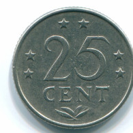 25 CENTS 1971 ANTILLAS NEERLANDESAS Nickel Colonial Moneda #S11538.E.A - Nederlandse Antillen