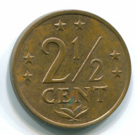 2 1/2 CENT 1971 NIEDERLÄNDISCHE ANTILLEN Bronze Koloniale Münze #S10481.D.A - Nederlandse Antillen