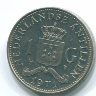 1 GULDEN 1971 ANTILLAS NEERLANDESAS Nickel Colonial Moneda #S11926.E.A - Nederlandse Antillen