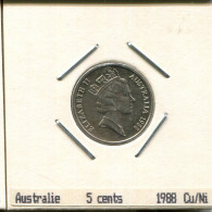 5 CENTS 1988 AUSTRALIA Moneda #AS239.E.A - 5 Cents