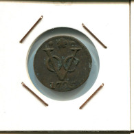 1735 HOLLAND VOC DUIT INDES NÉERLANDAIS NETHERLANDS NEW YORK COLONIAL PENNY #VOC2383.7.F.A - Indes Néerlandaises