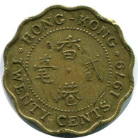 20 CENTS 1979 HONG KONG Coin #AY616.U.A - Hong Kong