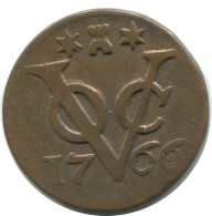 1766 ZEALAND VOC DUIT NIEDERLANDE OSTINDIEN Koloniale Münze #AE723.16.D.A - Indes Néerlandaises