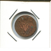 1735 HOLLAND VOC DUIT NETHERLANDS INDIES NEW YORK COLONIAL PENNY #VOC2358.7.U.A - Dutch East Indies