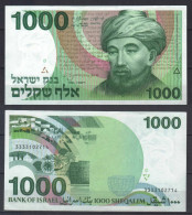 ISRAEL BANKNOTE 1000 SHEQEL MAIMONIDES RAMBAM, 1983, UNC - Israele